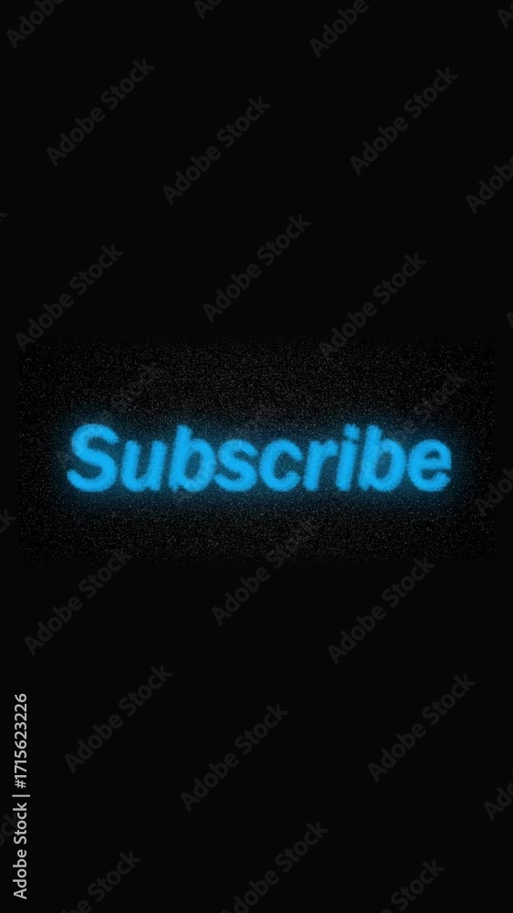 Poster dynamic blue neon subscribe animation for attention-grabbing visuals vertical video. animated subscr