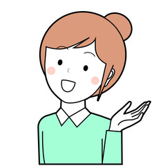 こちらになりますと案内する女性