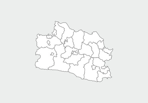 simple administrative,political and road map vector map of indonesian west java