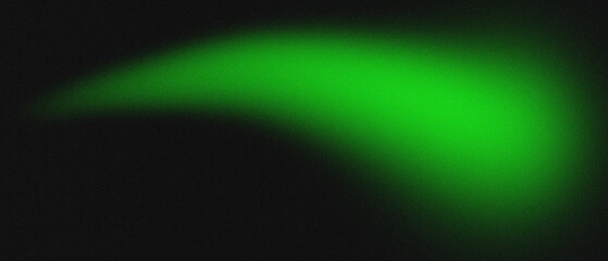 Abstract glowing green light effect on a dark background