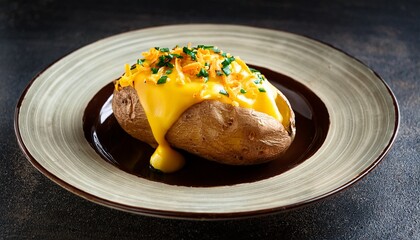 jacket potato with cheese AI generated