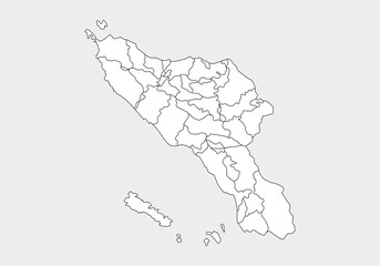 simple administrative,political and road map vector map of indonesian. province nanggroe aceh darussalam