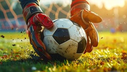 Goalkeeper Holding Soccer Ball