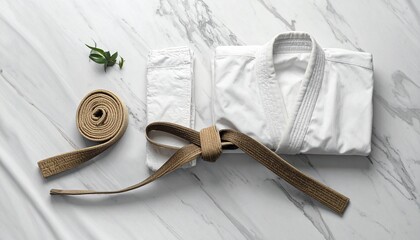 Karate Brown Belt on Uniform