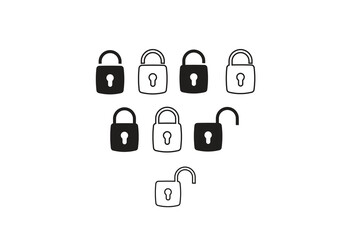 Mega set of icons in trendy line style. Business, ecommerce, finance, accounting.  Contact symbols - Phone, mail, fax, info, e-mail, support. vector