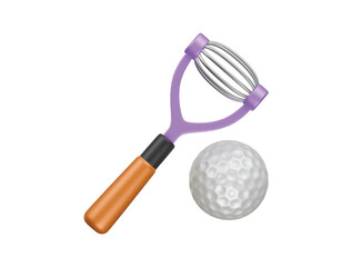 golf ball picker icon 3d illustration render