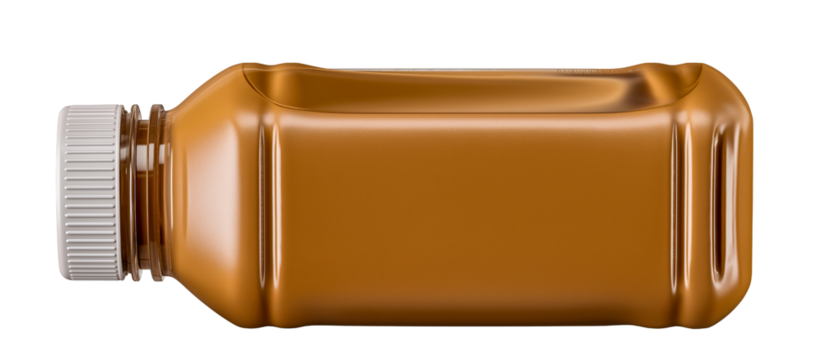 Smooth Elixir: A close-up shot showcases a sleek, amber-colored bottle filled with a mysterious liquid, hinting at the potential contents within and enticing the viewer.