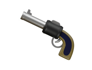 pirate pistol icon 3d illustration render
