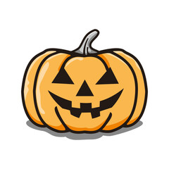 halloween pumpkin isolated on white