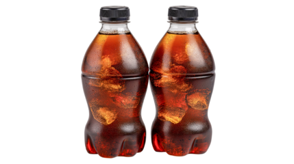 Refreshing Beverage: Two cold drink bottles with ice, offering a sense of coolness and refreshment in a visually enticing way.