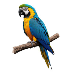 Obraz premium Blue and Yellow Macaw Parrot with Vibrant Colorful Feathers, Generative AII