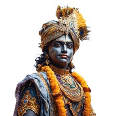 Divine krishna dance performance cultural festival india portrait colorful spirituality