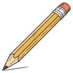 Vector art of pencil in cartoon style for drawing and writing