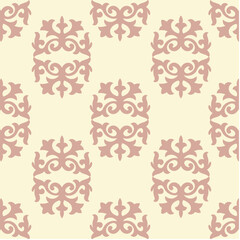 Seamless pattern with plant and floral motifs