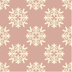 Seamless pattern with plant and floral motifs