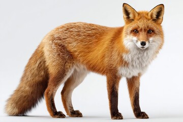 Majestic Red Fox in Studio Portrait A Stunning Closeup of a Wild Animals Powerful Gaze
