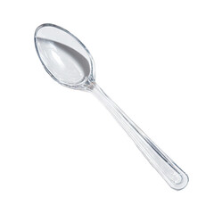 Clear plastic spoon, simple design