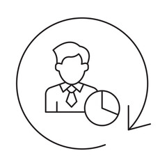 Businessman with Pie Chart, Drive Growth with Data-Driven AI Insights
