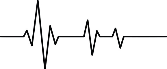 Medical heartbeat line graphic electrocardiogram ecg pulse vector