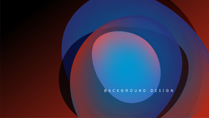 Abstract fluid shapes blend, creating vibrant color gradients. Design features blue, purple, red hues against dark backdrop. Modern aesthetic.