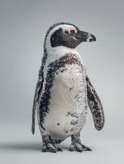 A Surreal Penguin in Tuxedo Intriguing Wildlife Photography Explores the Boundaries of Reality with a Unique Avian