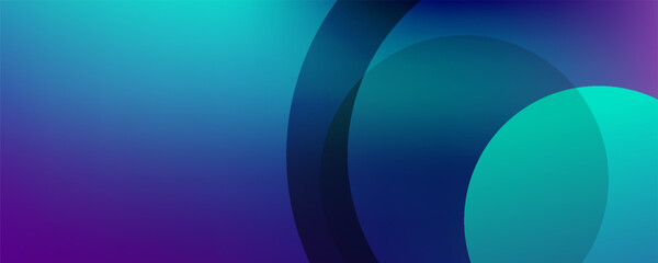 Abstract overlapping lines and circles geometric background with gradient colors, vector eps10