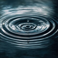 Delicate Concentric Circles A Study in Waters Gentle Response to a Falling Drop
