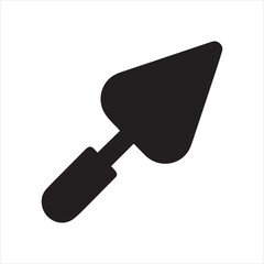 shovel on white background vector illustration logo sticker silhouette design