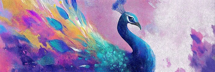 Vibrant peacock illustration showcasing vivid colors and artistic flair.