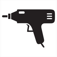 hand holding gun vector illustration logo sticker silhouette design