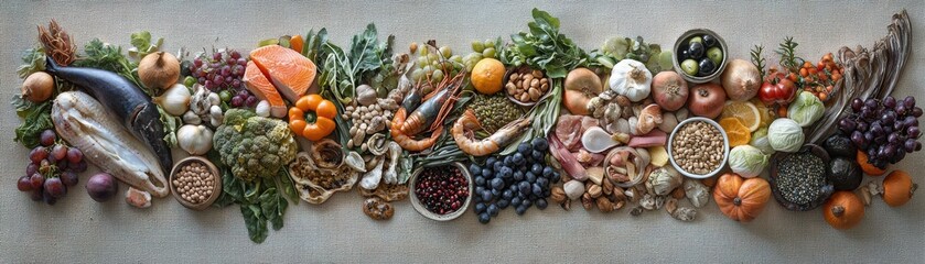 Fresh Healthy Foods Variety Colorful Organic Ingredients