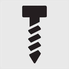 hammer and nail illustration logo silhouette logo sticker design 