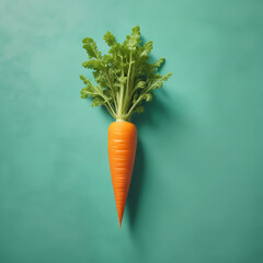 A carrot on minimal backdrop