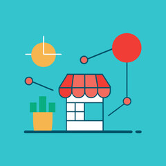 Small business growth and data analysis concept