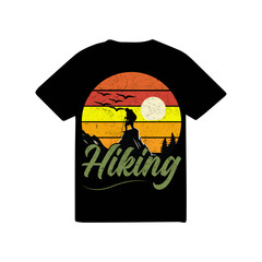Hiking t-shirt logo Design 