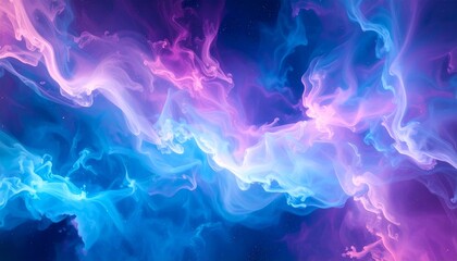 Cosmic Nebula Swirls: Blue and Pink Abstract Space Background