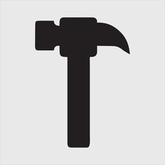 hammer and nails silhouette vector illustration logo sticker design 
