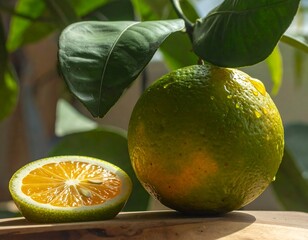 Vibrant Citrus Fruit Displaying Freshness