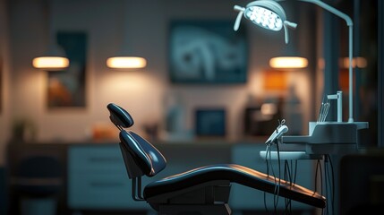 Evening at the Dentist: A Serene Dental Office