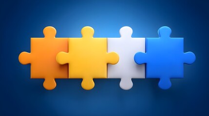 Obraz premium puzzle business concept with cooperation, join, holding