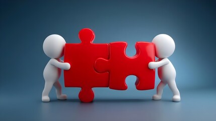 puzzle business concept with partner, solution, common