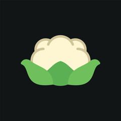 Cauliflower icon in color for fresh food, market, and recipe visuals.