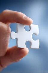 puzzle business concept with game, hand, service