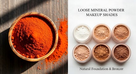 Ground Paprika Powder and Loose Mineral Makeup Shades | Natural Foundation & Bronzer Collection
