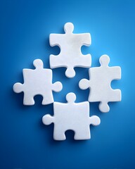 Obraz premium puzzle business concept with idea, partnership, strategy
