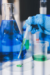 Researchers working in the clinical laboratory