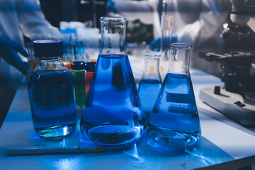 Researchers working in the clinical laboratory