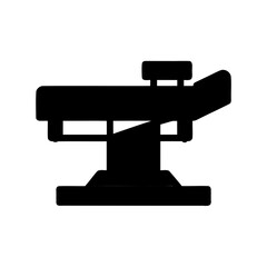 Silhouette of an Operating Table for Surgical Procedures in Medical Settings