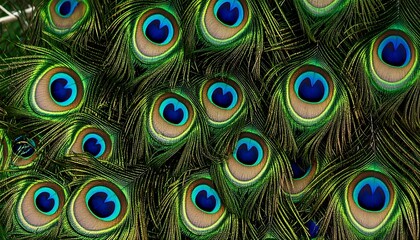 Obraz premium Peacock feather detail close-up