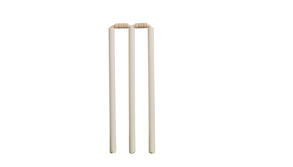 cricket stumps with bails isolated on transparent background